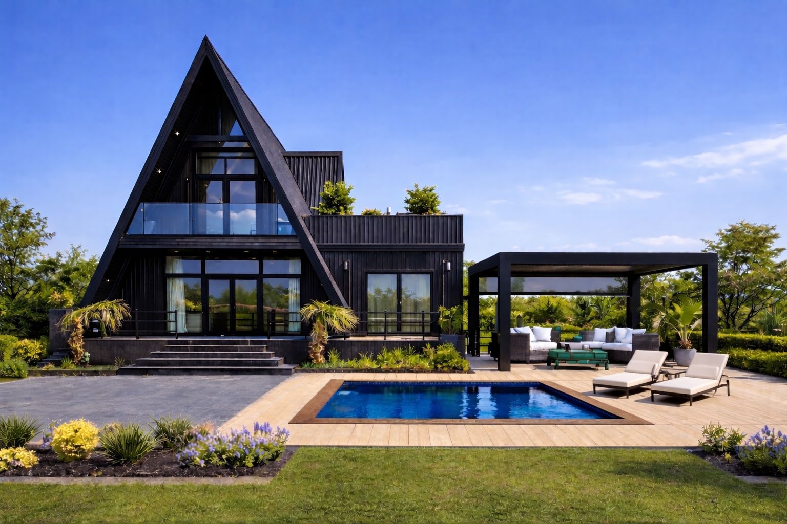 Suggested A-frame villa design for discussion